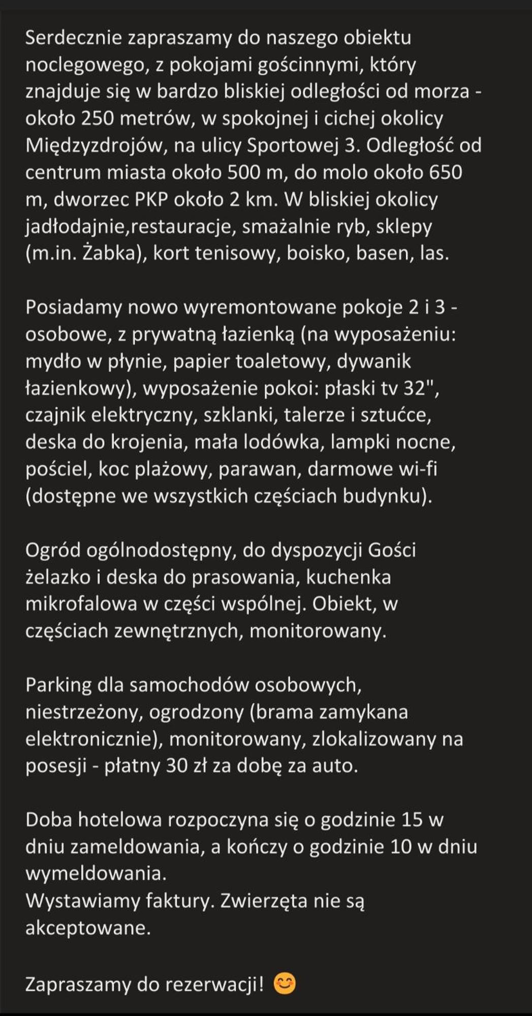 Pokoje Goscinne Gasowscy Dzieci Od 12 Roku Zycia Miedzyzdroje Εξωτερικό φωτογραφία